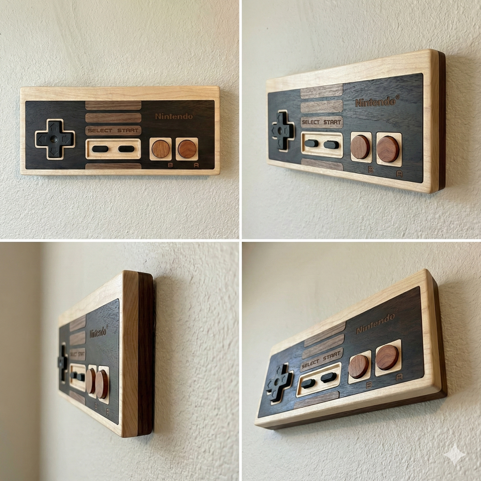 Oversized Wooden NES Controller Wall Art – Handcrafted 8-Bit Decor - Image 3