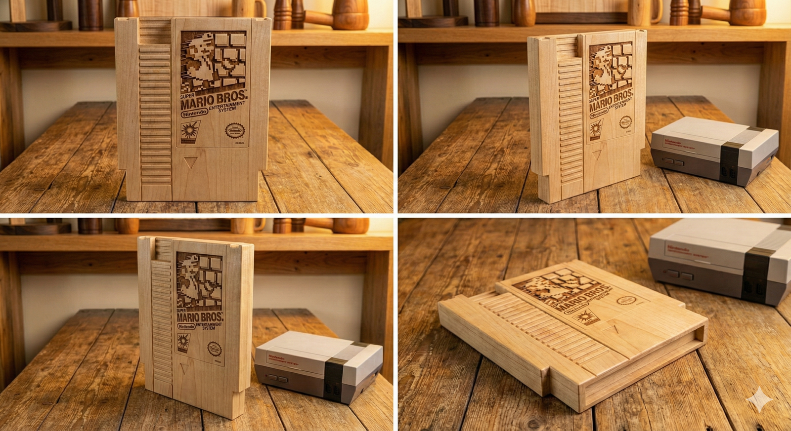 Oversized Wooden NES Cartridge Replica - Image 3