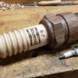 Oversized Vintage Spark Plug Sculpture