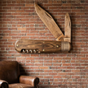 Oversized Wooden Pocket Knife Wall Art